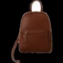 Brown leather backpack