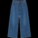 Wide blue jeans